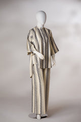 2 piece - CROSS LINE Viscose jacquard.