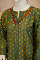 2 piece - Emerald Viscose Silk Jacquard. JO2P.8