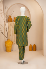 2 piece - Emerald Viscose Silk Jacquard. JO2P.8