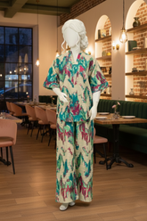 2 piece - IKAT Viscose jacquard.