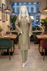 2 piece - Matcha Viscose Silk.