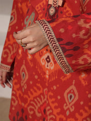 Ikat Impulse Women’s Stitched Lawn Suit | Digital Print Straight Shirt & Trouser | Ready to Wear