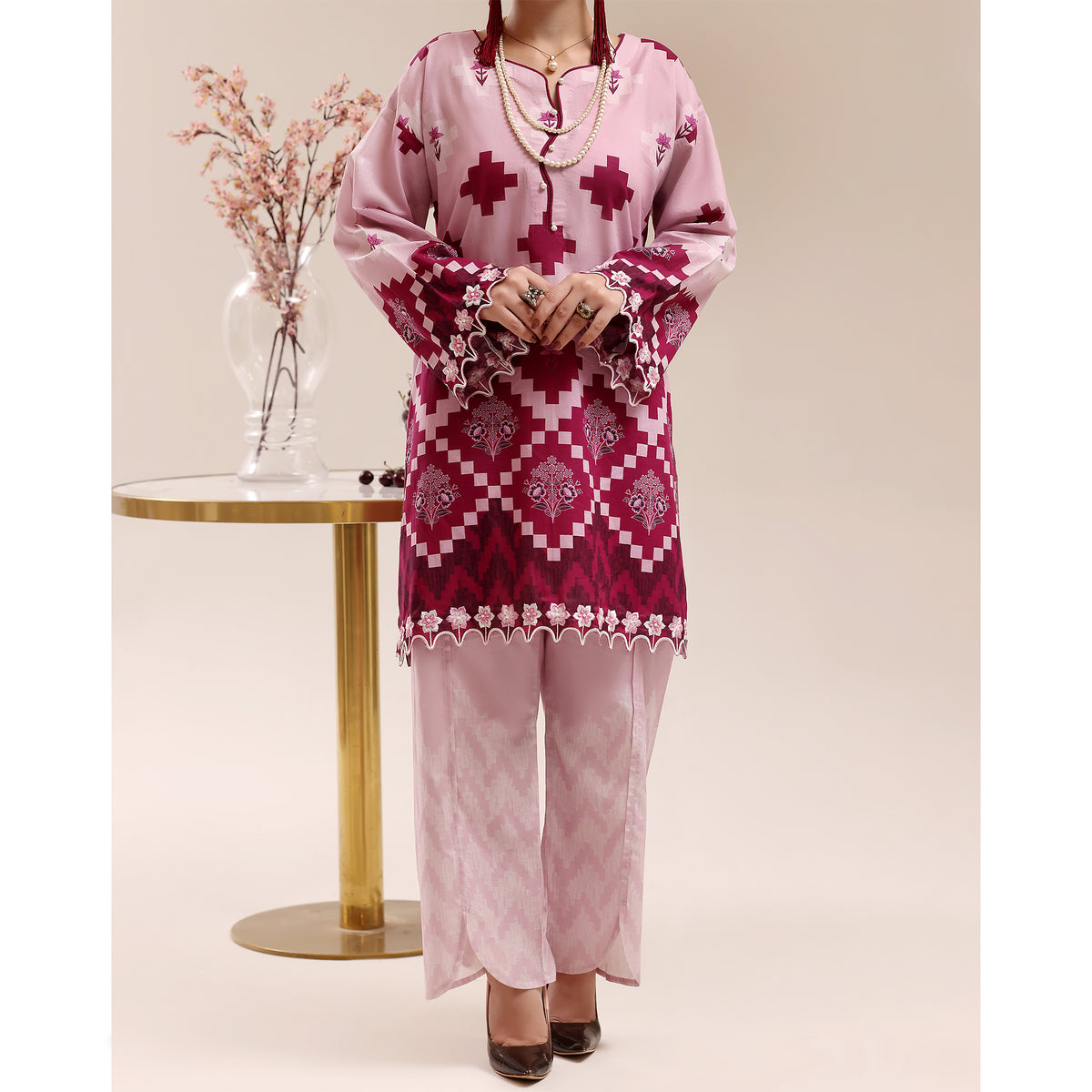 Gulnaar Blush 2 piece ( PLE2P-19 )