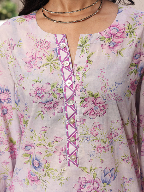 Floral Mist - 2 Pc Printed Lawn Co-Ord Set ( PL2P-3 )
