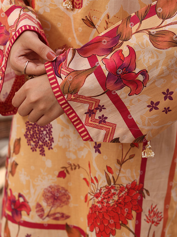 Amber Flora - 2 Pc Printed Lawn Co-Ord Set ( PL2P-8 )