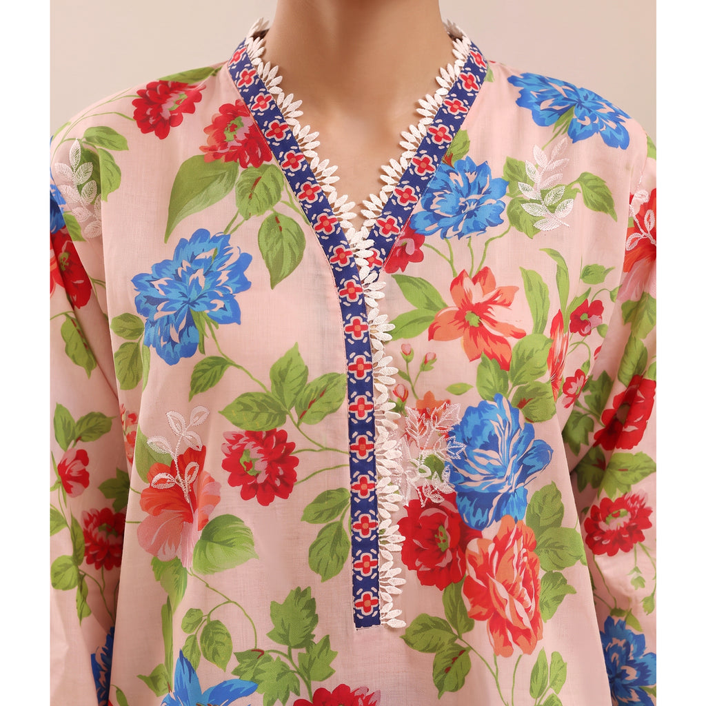 RoseCharm - 2 Pc Embroidered Lawn Co-Ord Set ( PLE2P-17 )