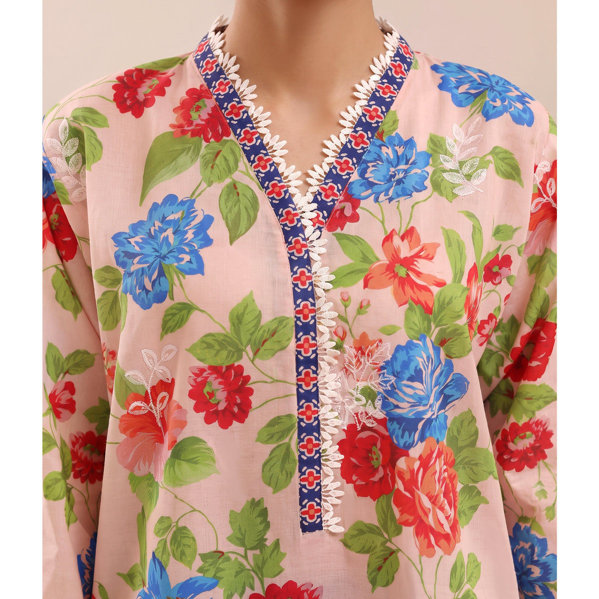 RoseCharm - 2 Pc Embroidered Lawn Co-Ord Set ( PLE2P-17 )
