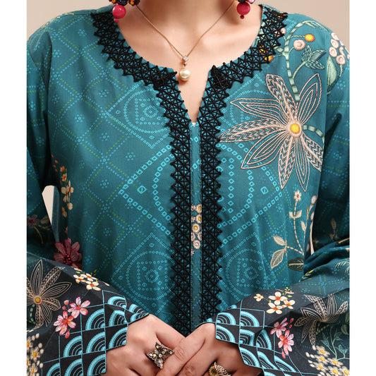 TEAL FLORA - 2 PIECE ( PLE2P )