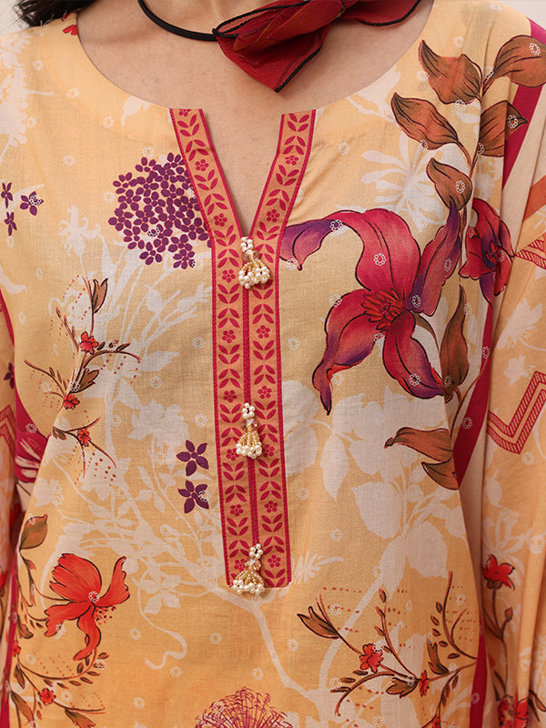 Amber Flora - 2 Pc Printed Lawn Co-Ord Set ( PL2P-8 )