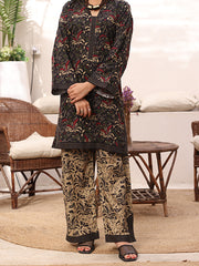 Riley Gul-e-Siyah 2 Piece Digital Printed Summer Lawn Suit for Women | Regular Fit Kurti & Wide Leg Trouser | Premium Stitched Collection