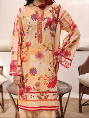 Riley Amber Flora 2 Piece Digital Printed Summer Lawn Suit for Women | Relaxed Straight Fit Kurti & Straight Cut Trouser | Premium Stitched Collection