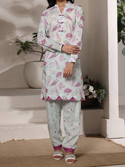 Mint Meadow Women’s Premium Lawn 2 Piece Stitched Suit | Digital Print Shirt & Trouser | Pastel Mint