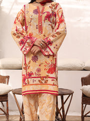 Riley Amber Flora 2 Piece Digital Printed Summer Lawn Suit for Women | Relaxed Straight Fit Kurti & Straight Cut Trouser | Premium Stitched Collection