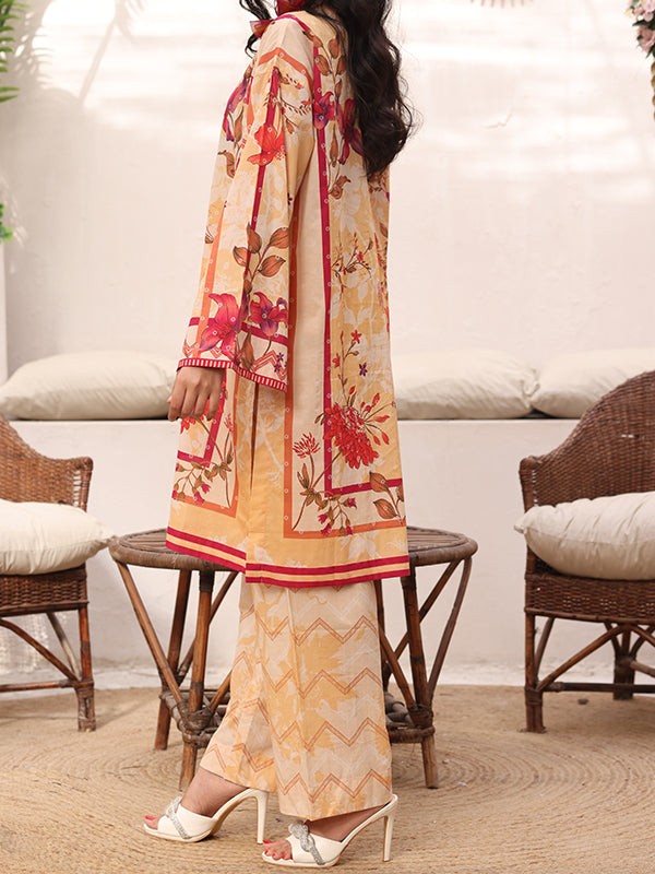 Amber Flora - 2 Pc Printed Lawn Co-Ord Set ( PL2P-8 )