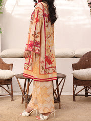 Riley Amber Flora 2 Piece Digital Printed Summer Lawn Suit for Women | Relaxed Straight Fit Kurti & Straight Cut Trouser | Premium Stitched Collection