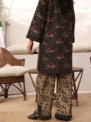 Riley Gul-e-Siyah 2 Piece Digital Printed Summer Lawn Suit for Women | Regular Fit Kurti & Wide Leg Trouser | Premium Stitched Collection
