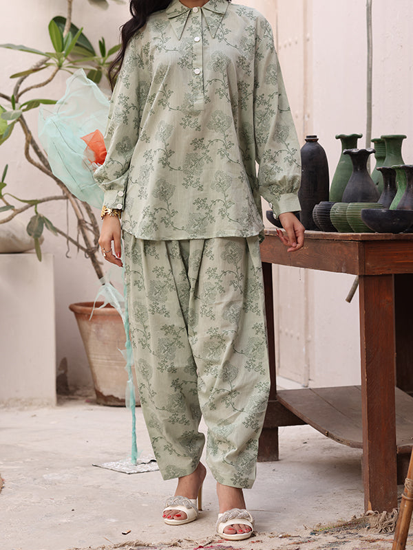 Sage Serenity - 2 Pc Lawn Jacquard Co-Ord Set ( LJ2P-2 )