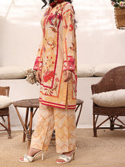 Riley Amber Flora 2 Piece Digital Printed Summer Lawn Suit for Women | Relaxed Straight Fit Kurti & Straight Cut Trouser | Premium Stitched Collection