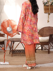 Riley Sunset Mosaic 2 Piece Digital Printed Summer Lawn Suit for Women | Straight Fit Kurti & Trouser | Premium Stitched Collection