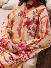 Riley Amber Flora 2 Piece Digital Printed Summer Lawn Suit for Women | Relaxed Straight Fit Kurti & Straight Cut Trouser | Premium Stitched Collection