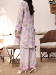 Floral Mist Women’s Premium Lawn 2 Piece Stitched Suit | Digital Print Shirt & Trouser | Soft Lilac
