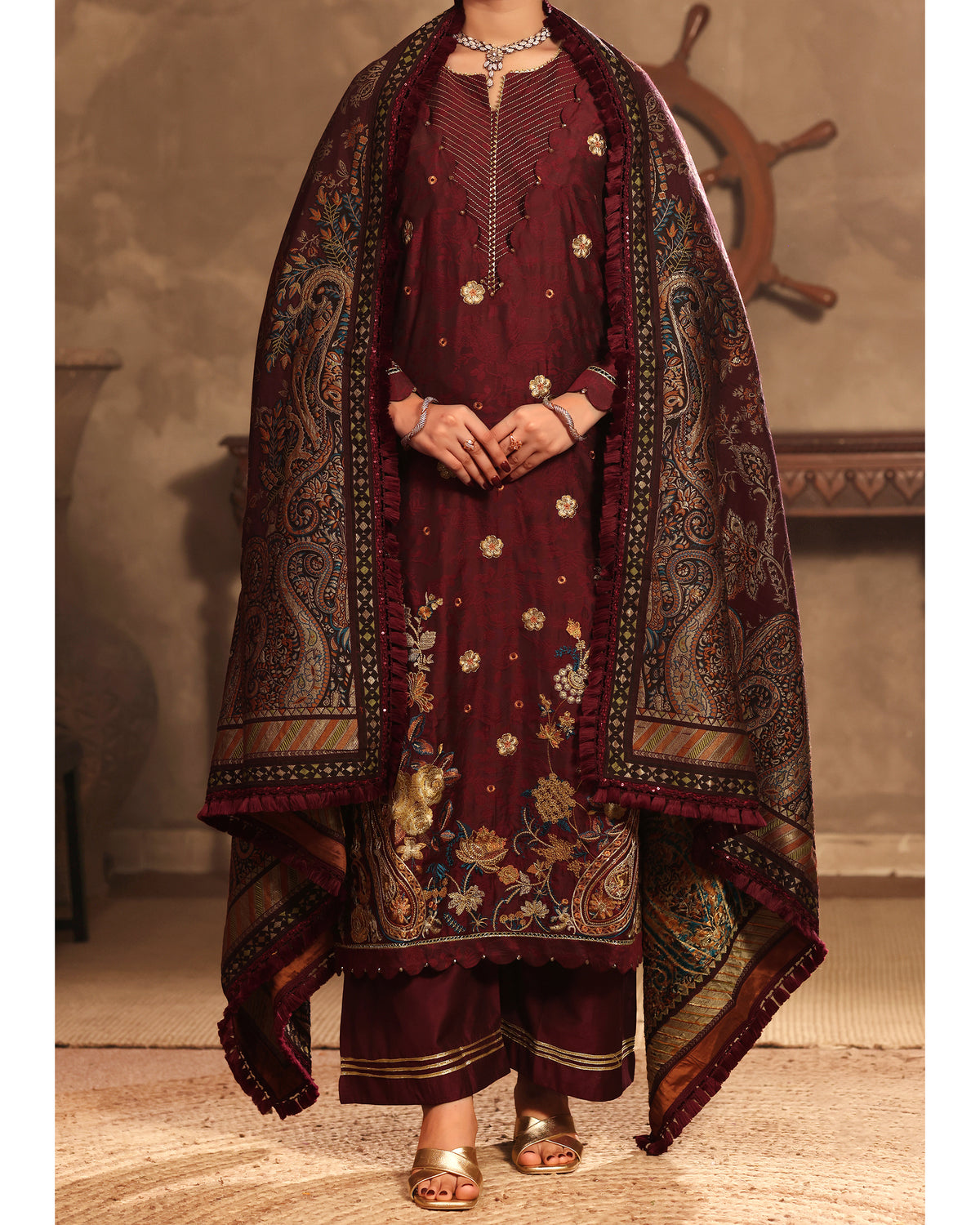 Alure - Viscose Silk Self-Jacquard 3Pc