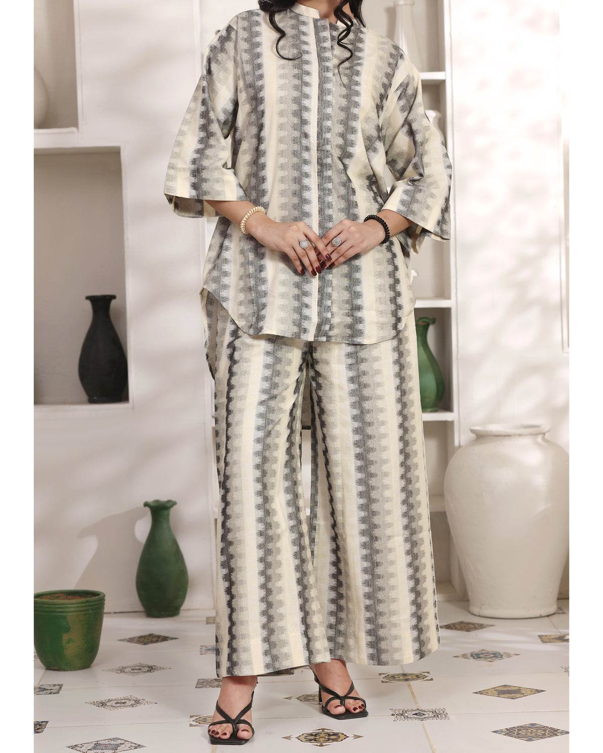 Cross Line - Viscose Jacquard 2Pc