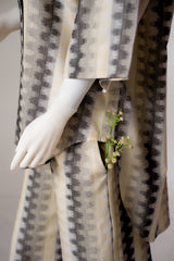 2 piece - CROSS LINE Viscose jacquard.