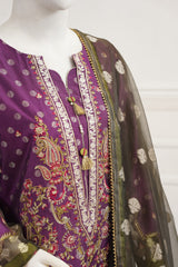 3 piece - Silk Reverie Viscose Silk Self-Jacquard.