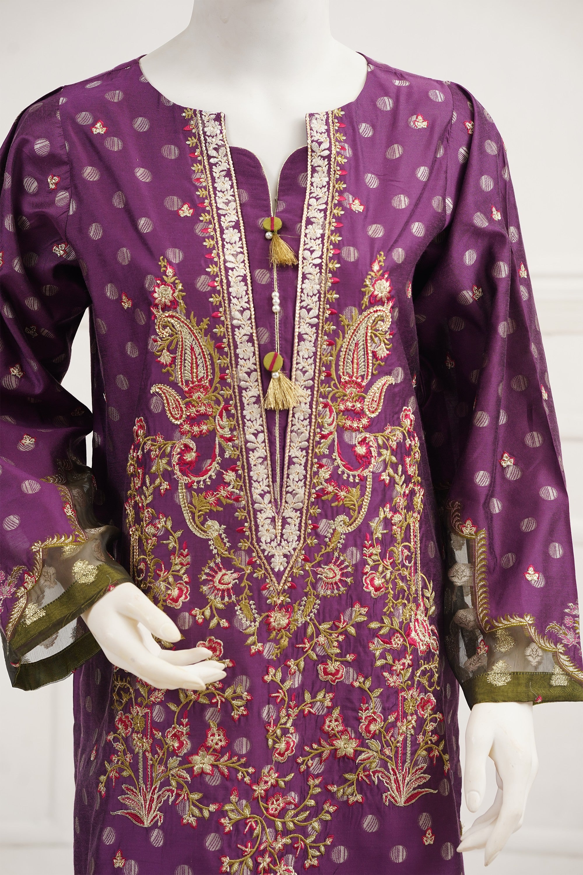 3 piece - Silk Reverie Viscose Silk Self-Jacquard.