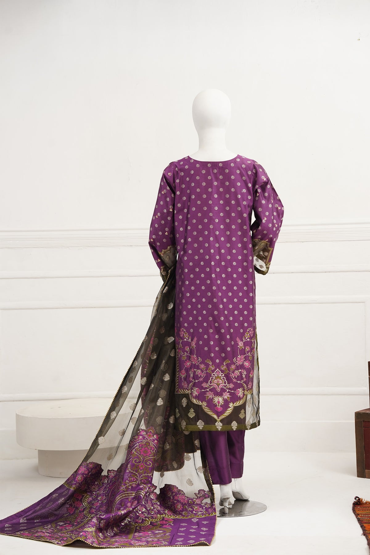 3 piece - Silk Reverie Viscose Silk Self-Jacquard.