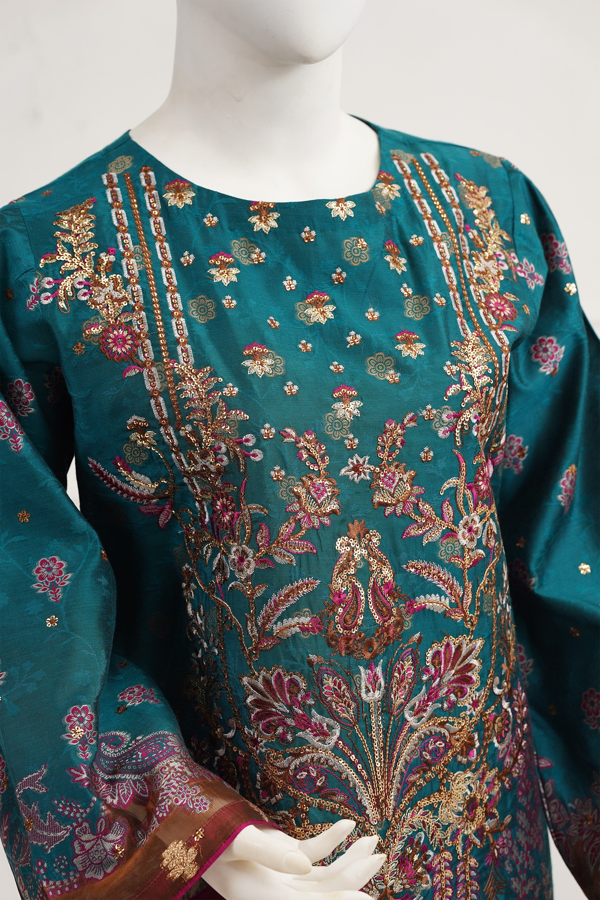 3 piece - Rang Mahal Viscose Silk Self-Jacquard. JD3P-2