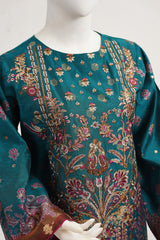 3 piece - Rang Mahal Viscose Silk Self-Jacquard.