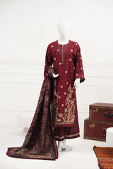 3 piece - Alure Viscose Silk Self Jacquard.