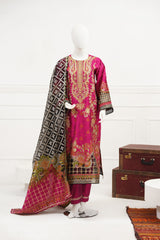 3 piece - Gulzar Viscose Silk Self-Jacquard.