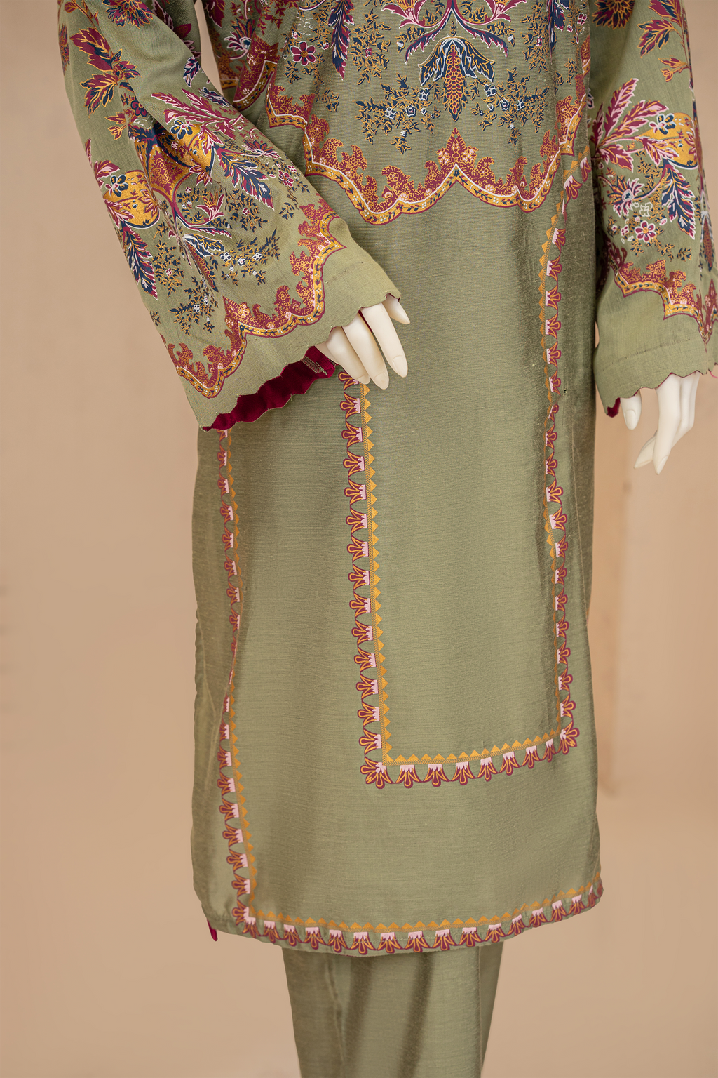 2 piece - Matcha Viscose Silk.