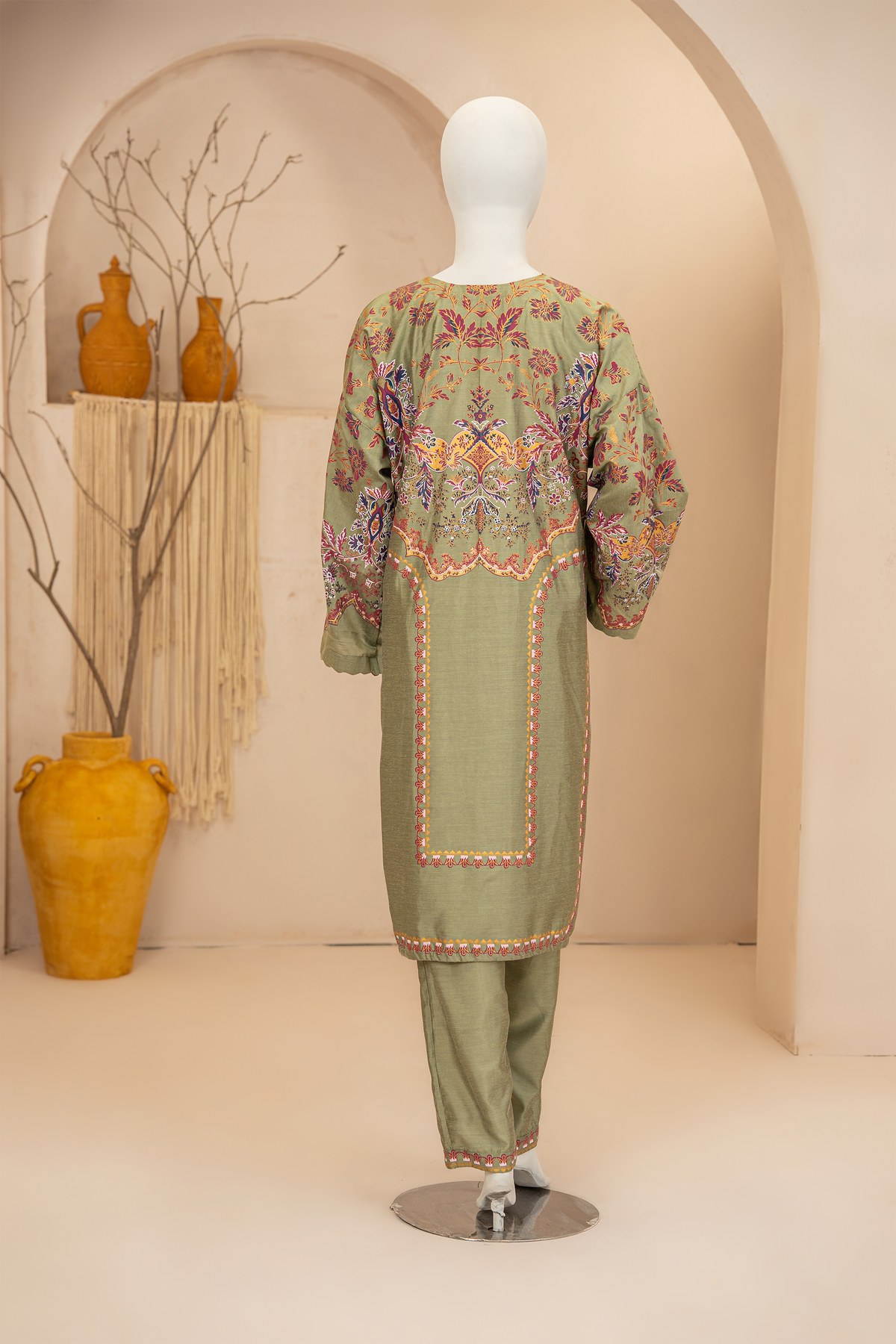 2 piece - Matcha Viscose Silk.