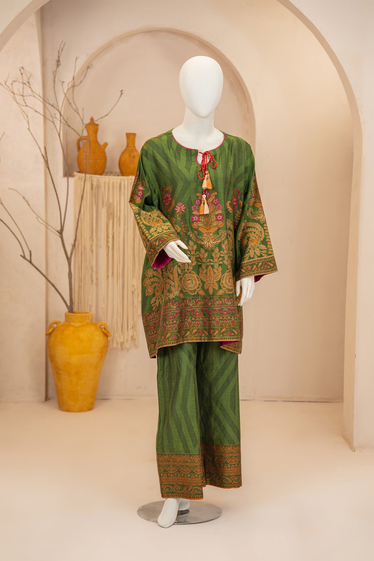 2 piece - Garland Cotton jacquard.