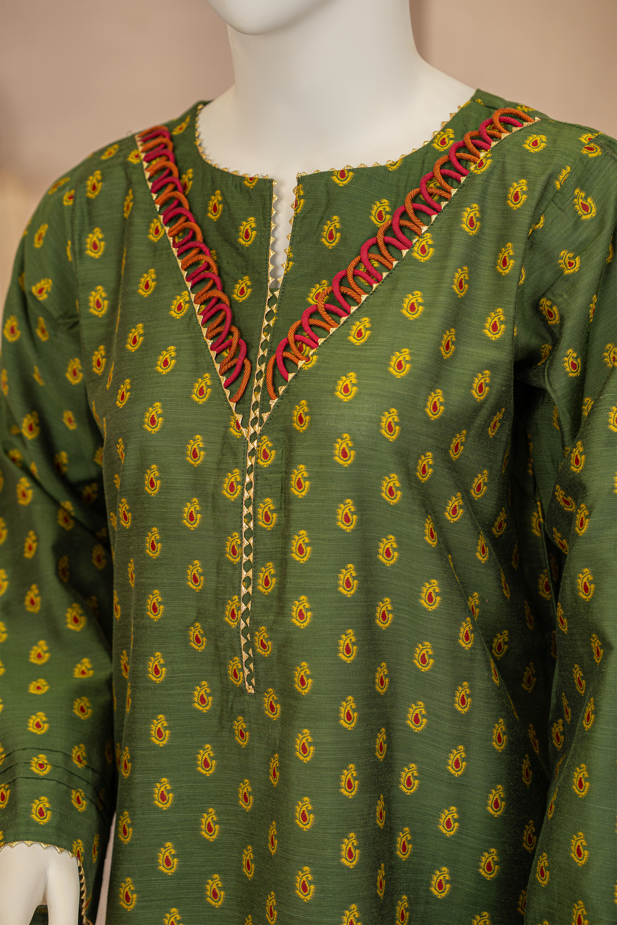 2 piece - Emerald Viscose Silk Jacquard.  JO2P.8