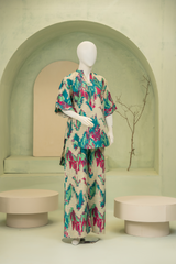 2 piece - IKAT Viscose jacquard.