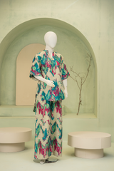 2 piece - IKAT Viscose jacquard.