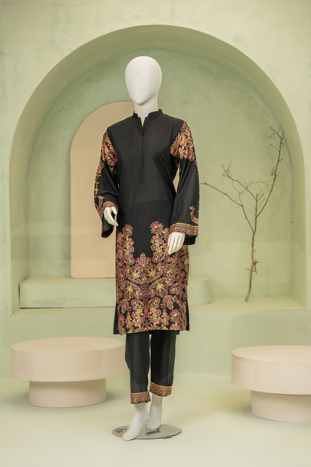2 piece - Turkish coffee Viscose Silk.