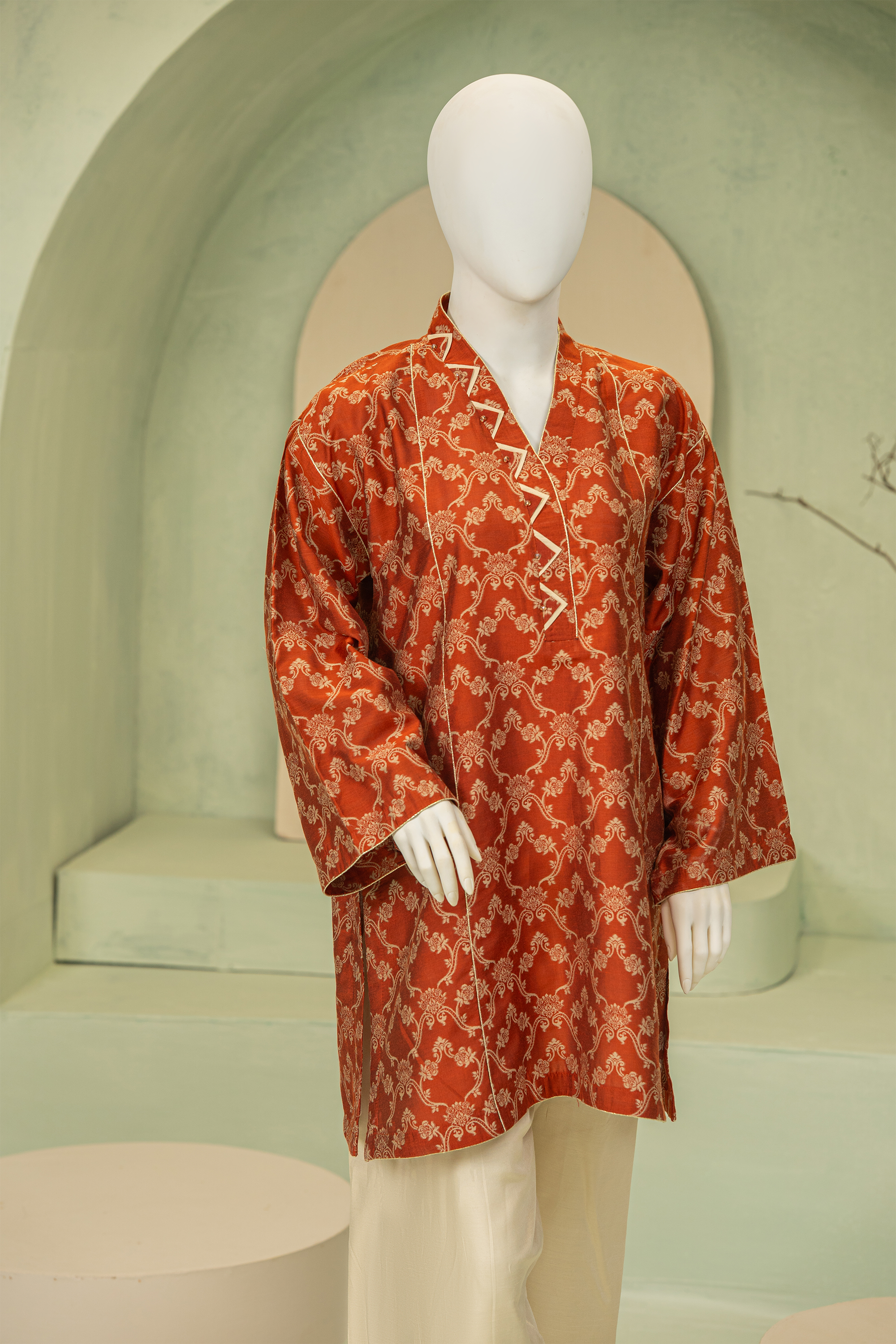 2 piece - Damask Viscose Silk Jacquard. JR2P-4