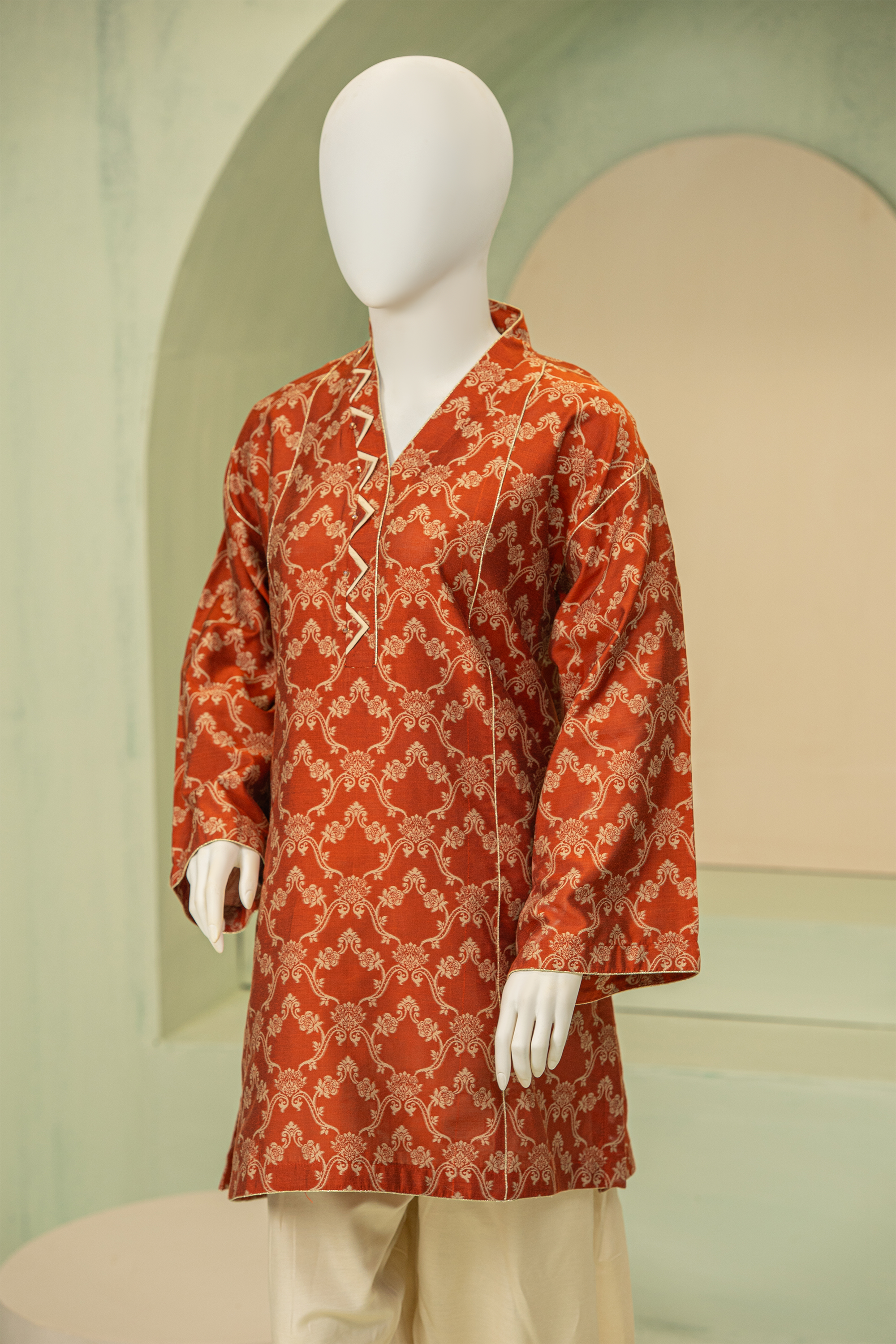 2 piece - Damask Viscose Silk Jacquard. JR2P-4