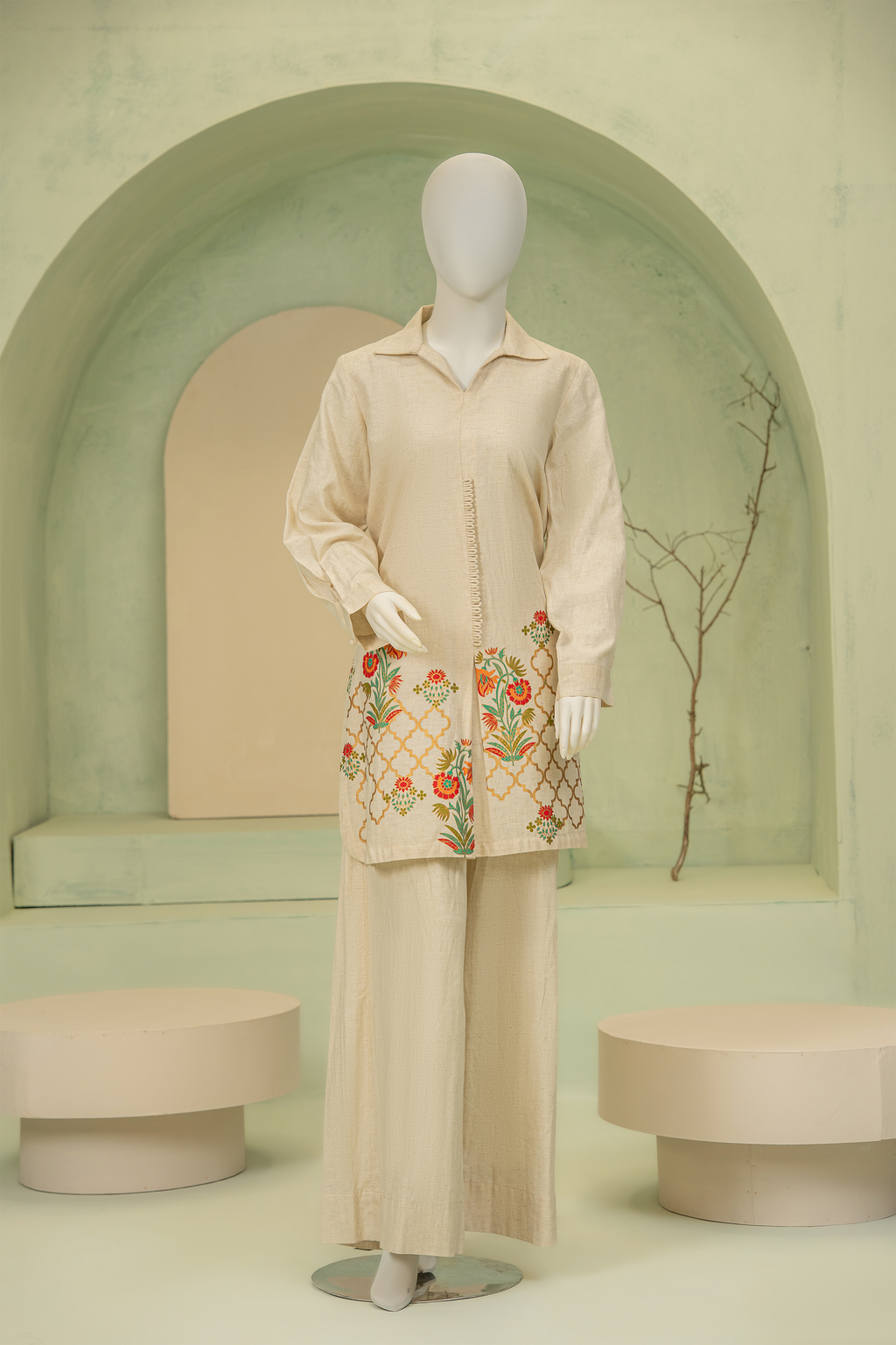 2 piece - Floral Bunch Linen.