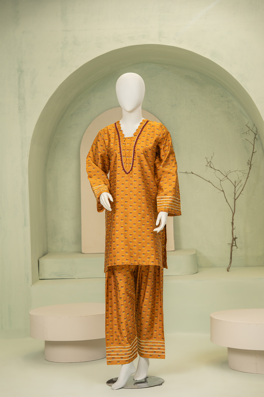 2 piece - Golden Glow  Viscose Silk Jacquard