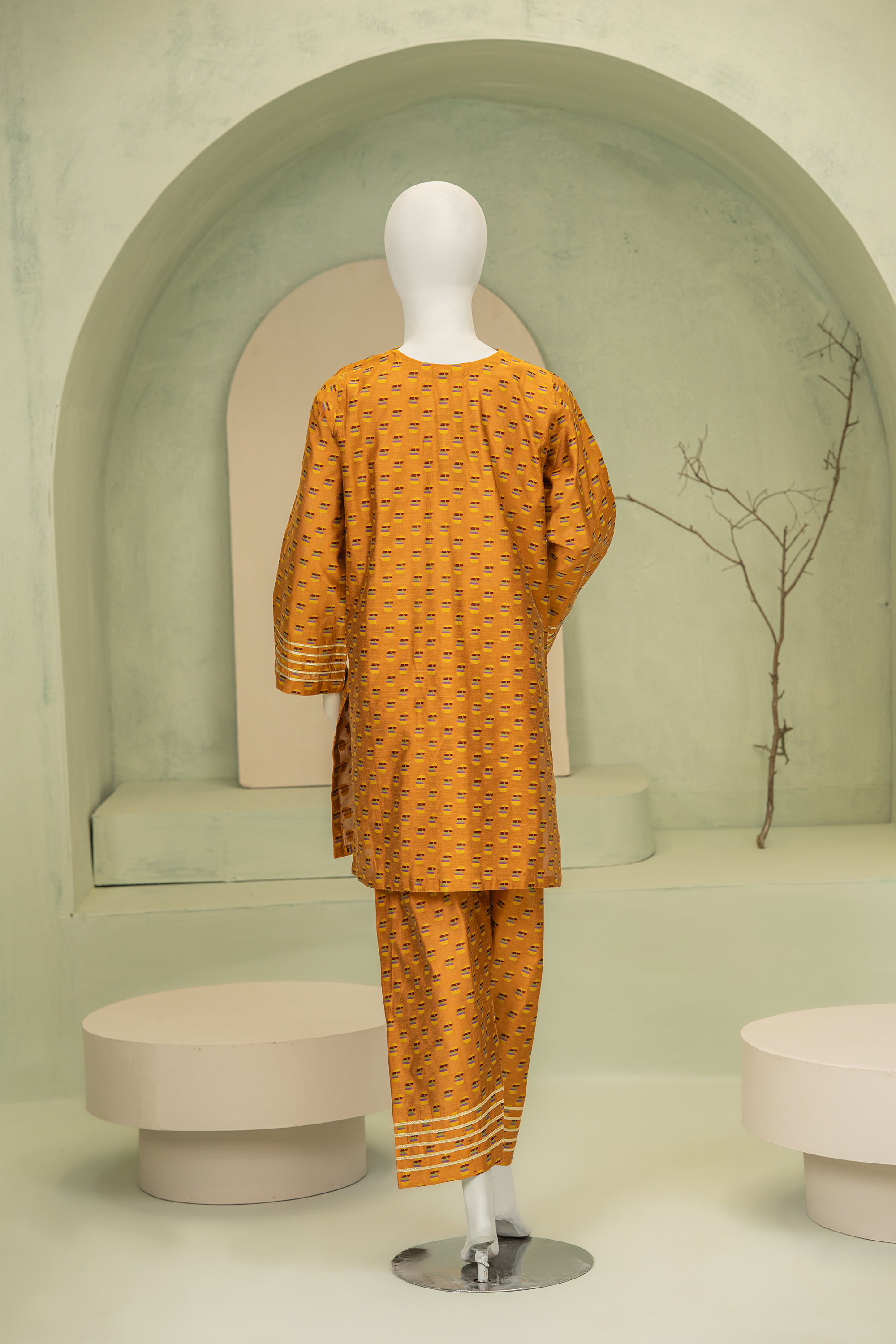 2 piece - Golden Glow  Viscose Silk Jacquard