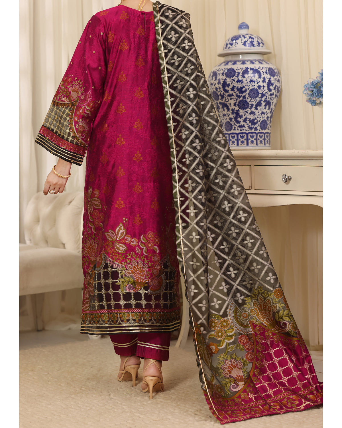 Gulzar - Viscose Silk Self-Jacquard 3Pc