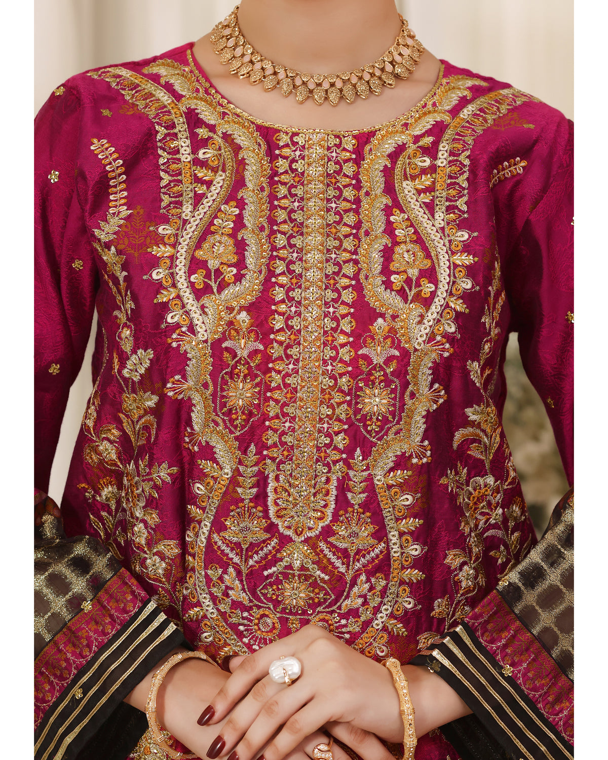 Gulzar - Viscose Silk Self-Jacquard 3Pc