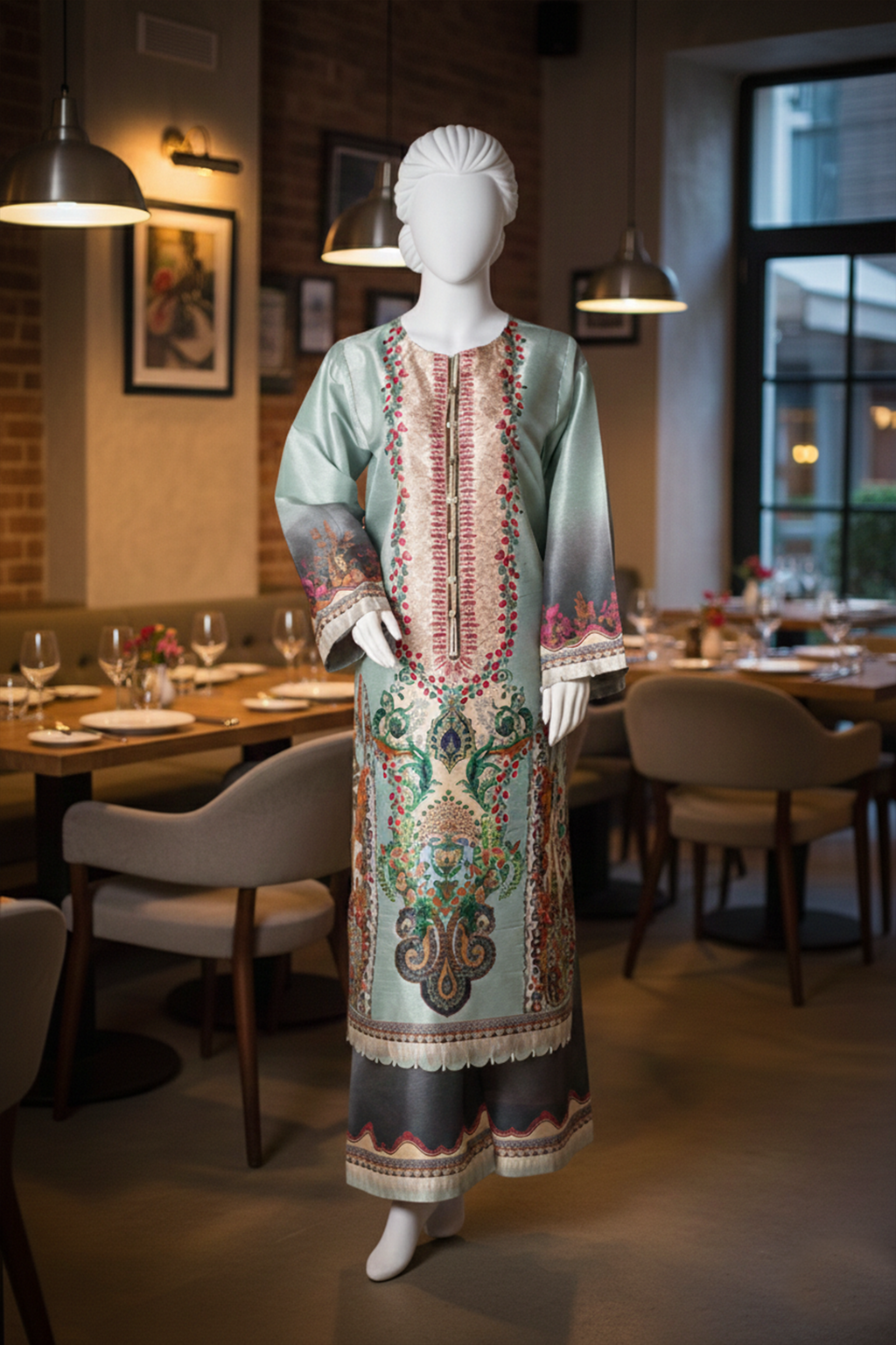 2 piece - Sage Silk.
